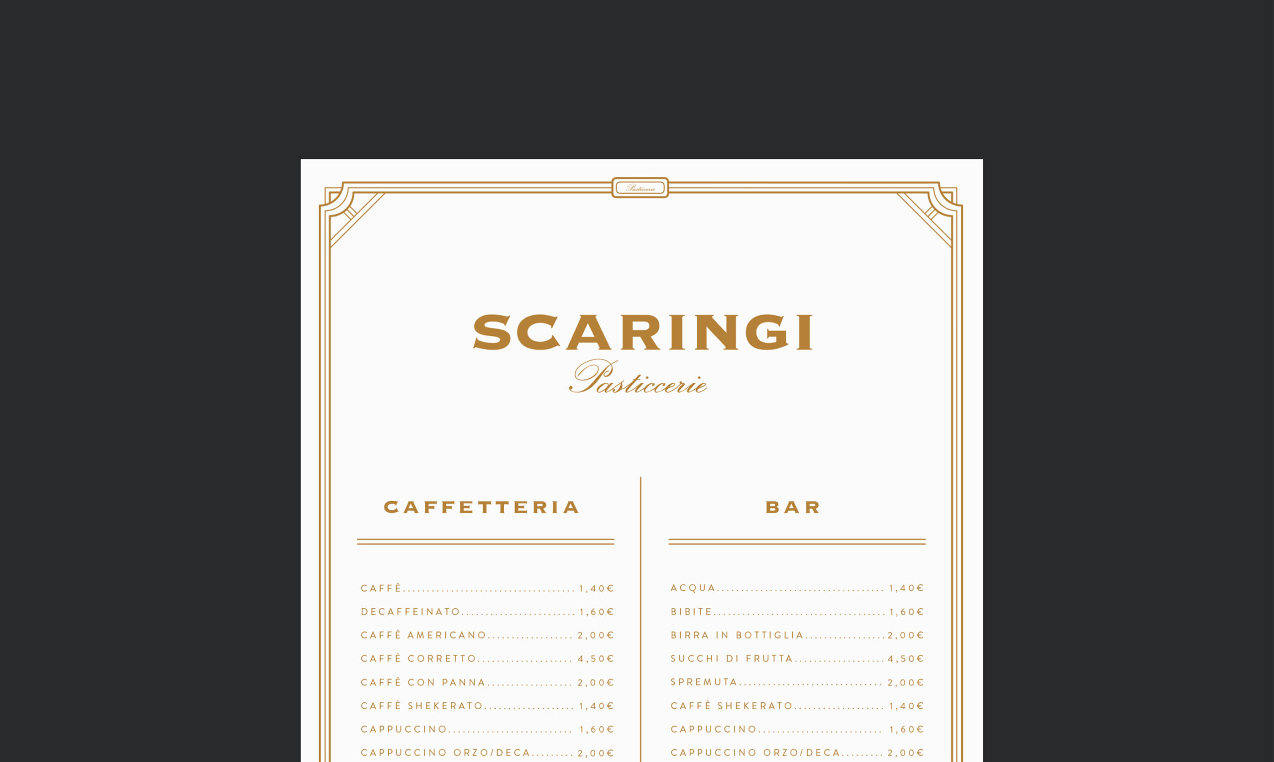 Pasticceria Scaringi rebranding