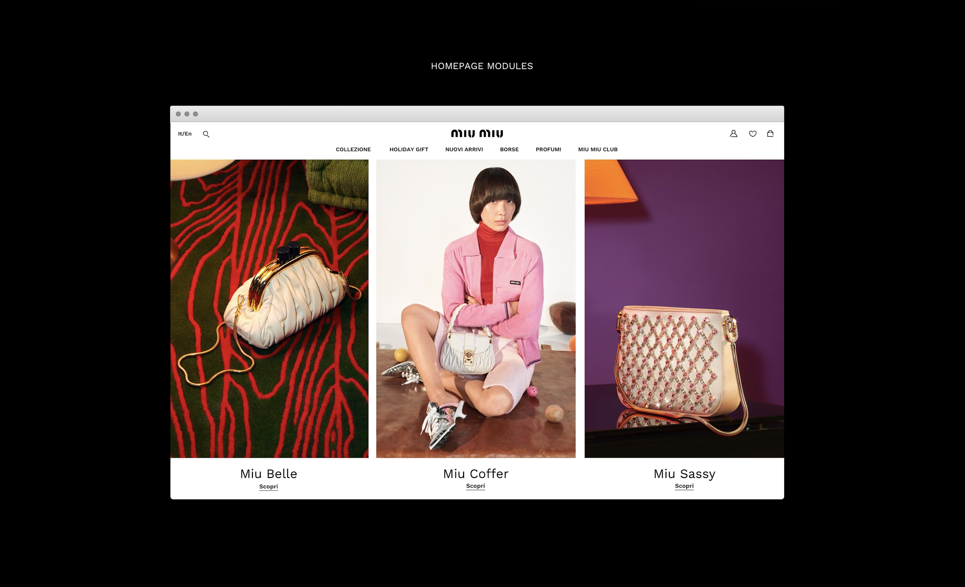 MiuMiu e-commerce