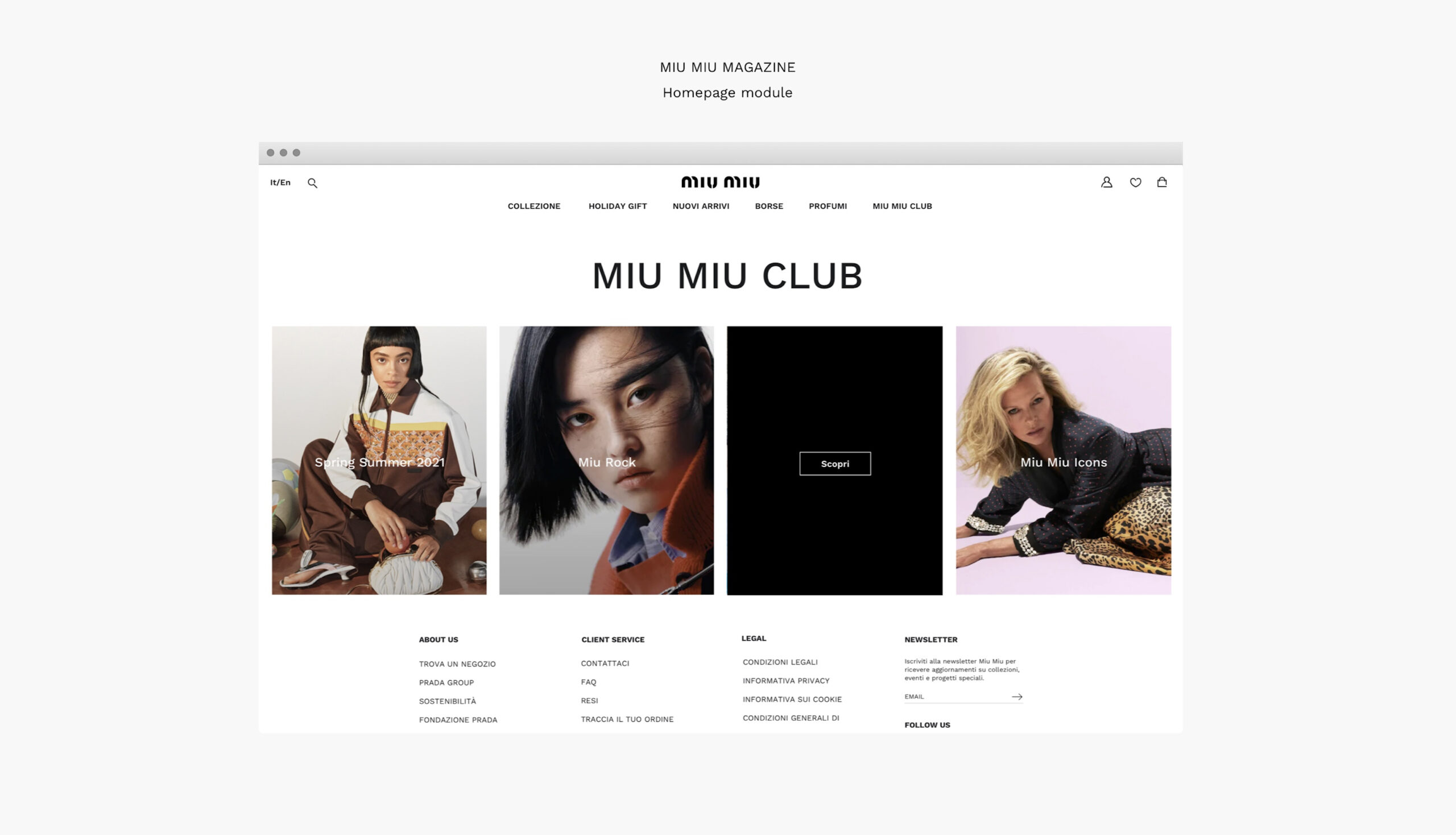 MiuMiu e-commerce